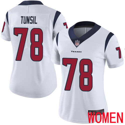Houston Texans Limited White Women Laremy Tunsil Road Jersey NFL Football #78 Vapor Untouchable->women nfl jersey->Women Jersey